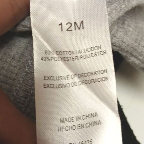 DISNEY JUNIOR BOYS MICKEY MOUSE 12M Thermal, Gray - Picture 6 of 7